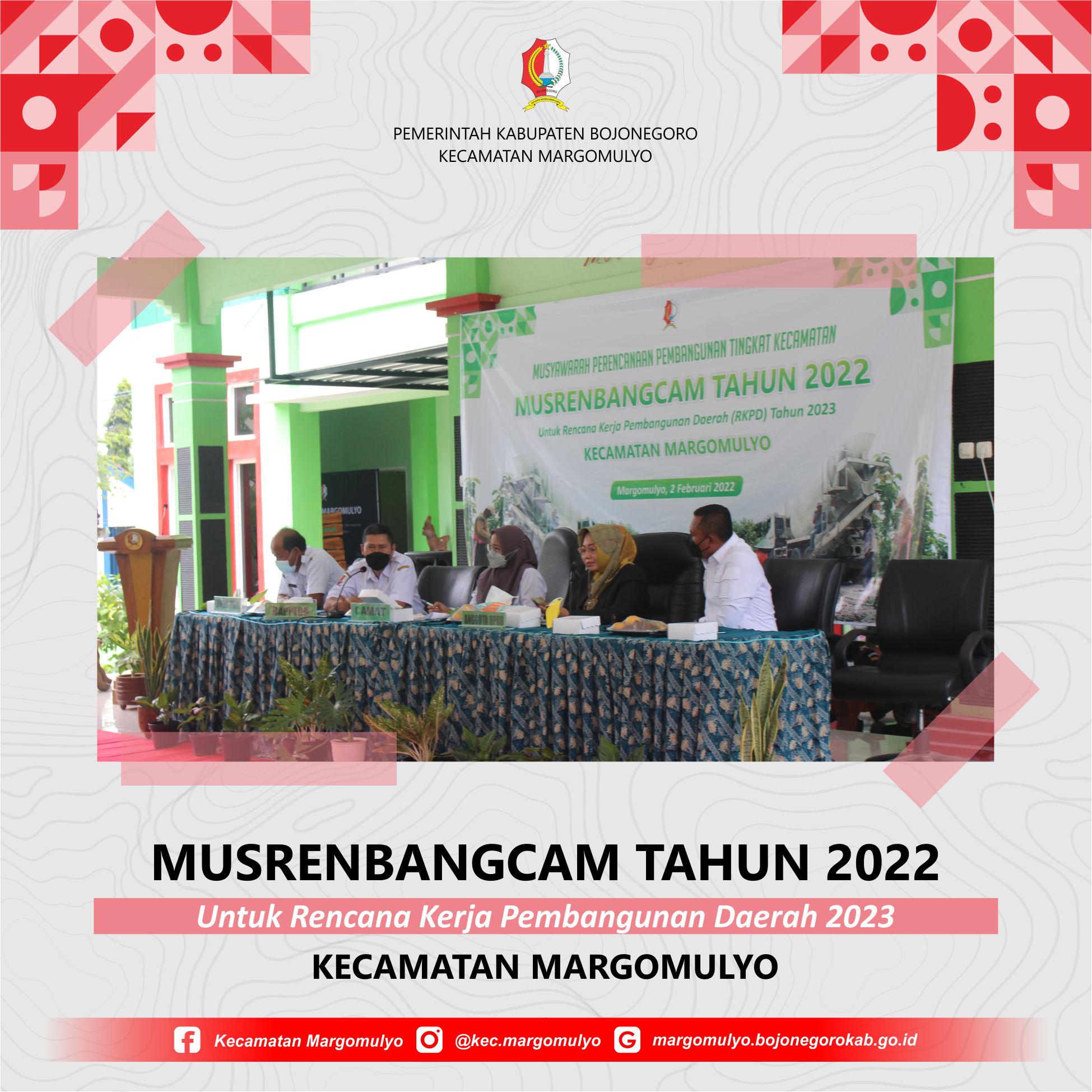 Dalam Rangka Menyusun RKPD 2023, Kecamatan Margomulyo Gelar Musrenbangcam Tahun 2022