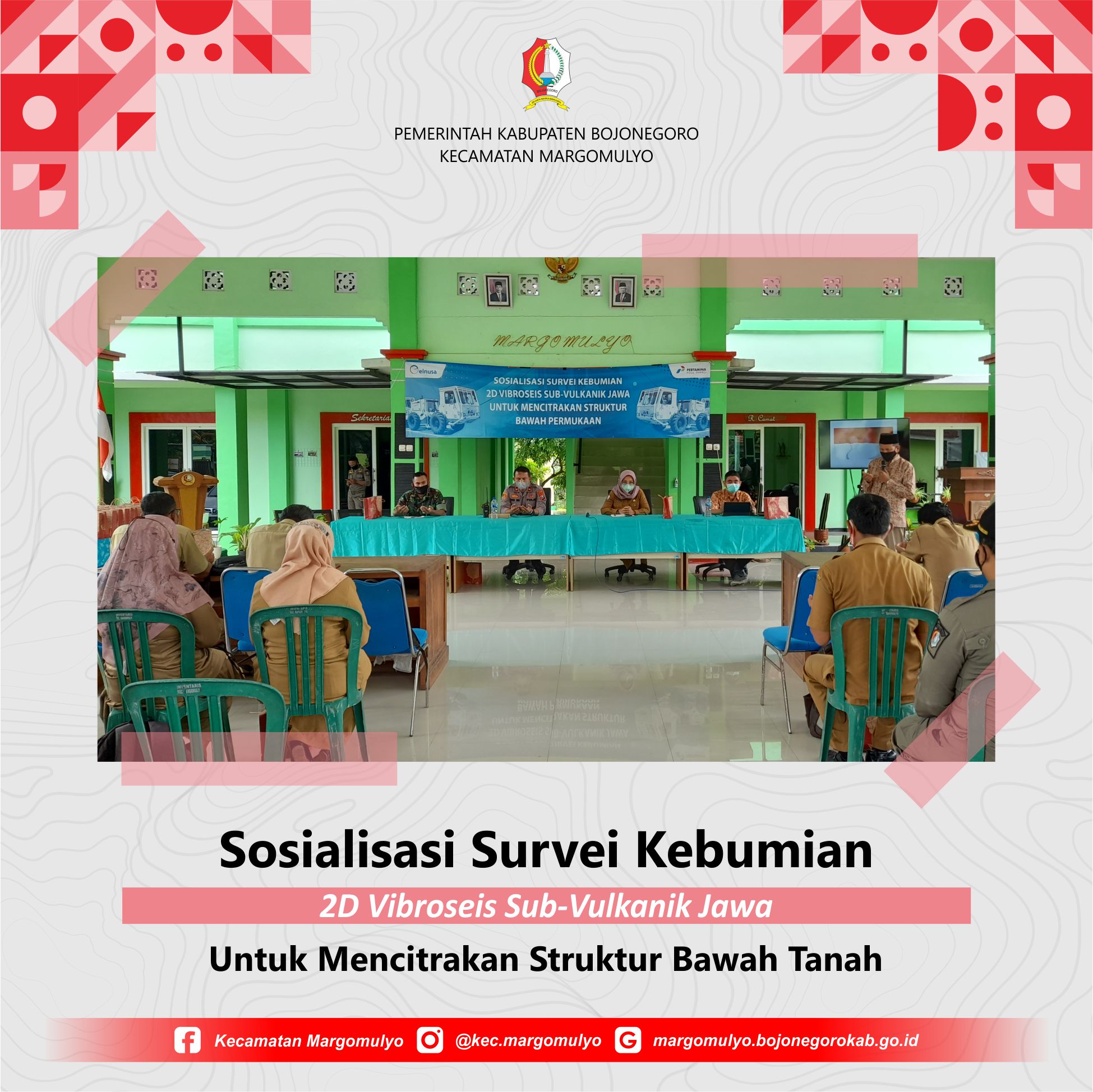 Pertamina Melalui Elnusa Menggelar Sosialisasi Survei Kebumian di Kecamatan Margomulyo