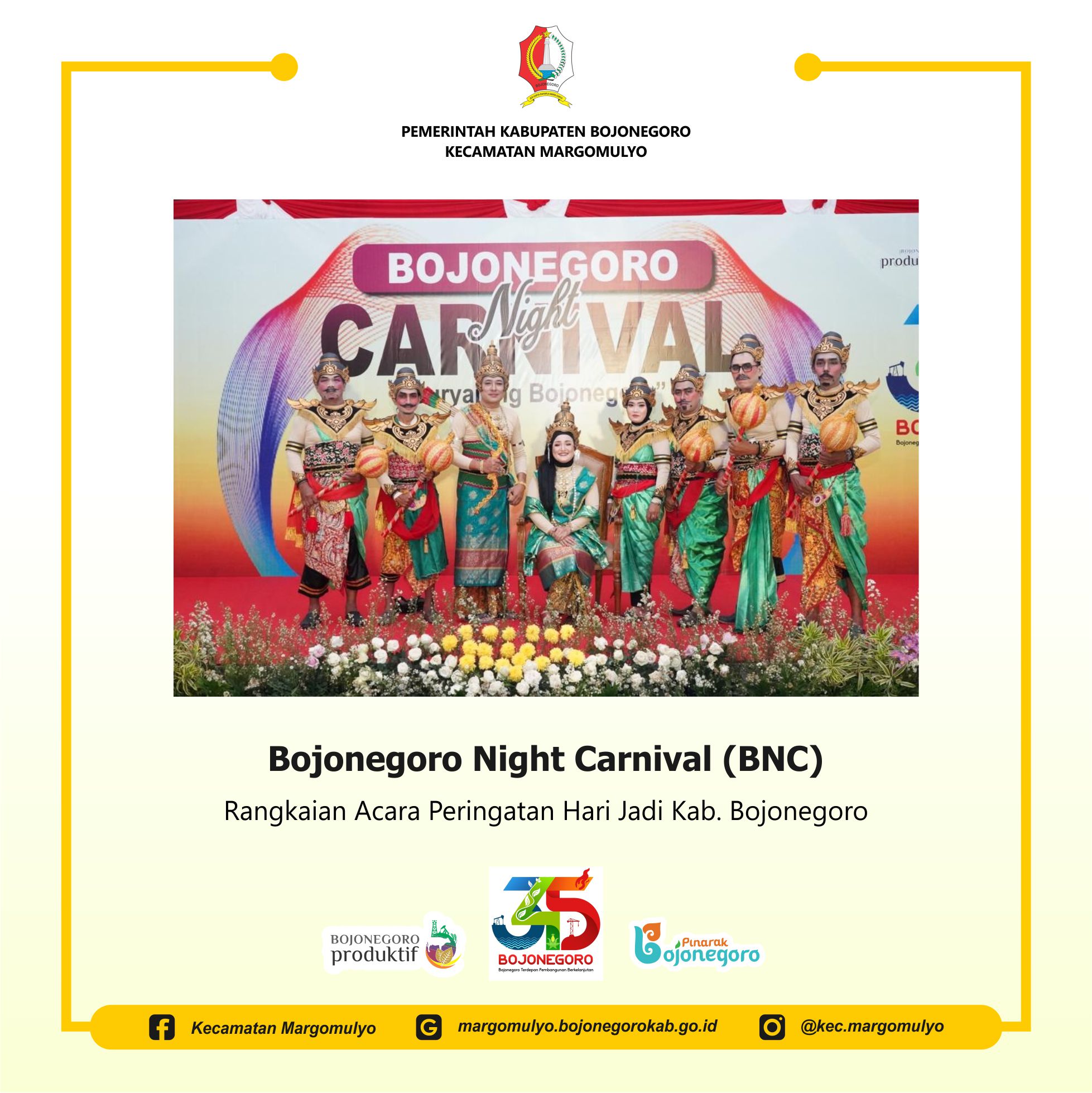 Kecamatan Margomulyo Mengikuti Bojonegoro Night Carnival (BNC)