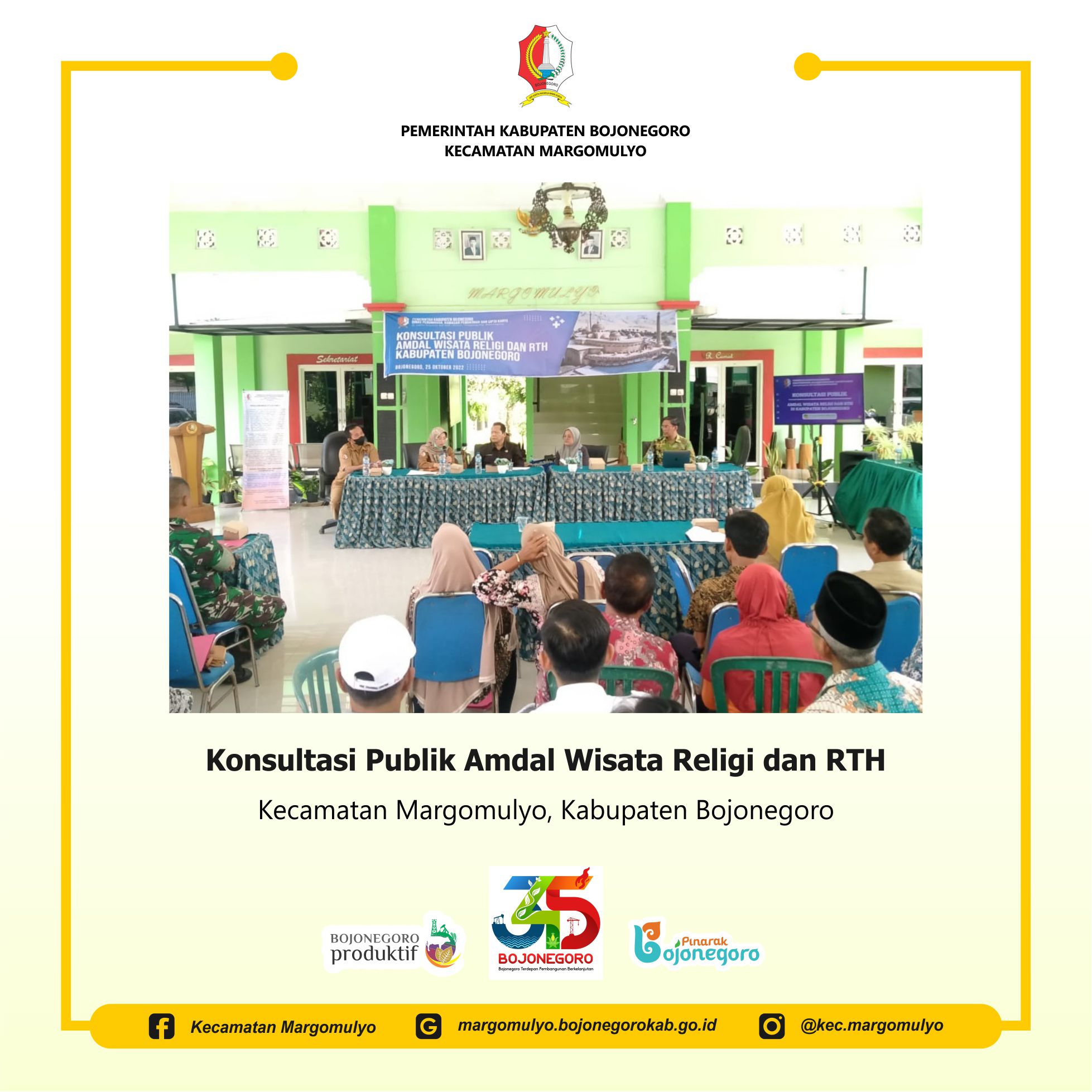 Konsultasi Publik Amdal Wisata Religi dan RTH di Kecamatan Margomulyo