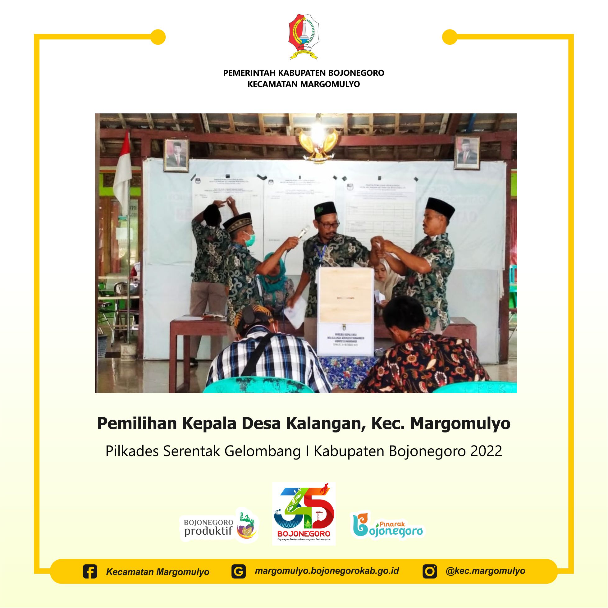 Pemungutan dan Perhitungan Pemilihan Kepala Desa Kalangan, Kecamatan Margomulyo