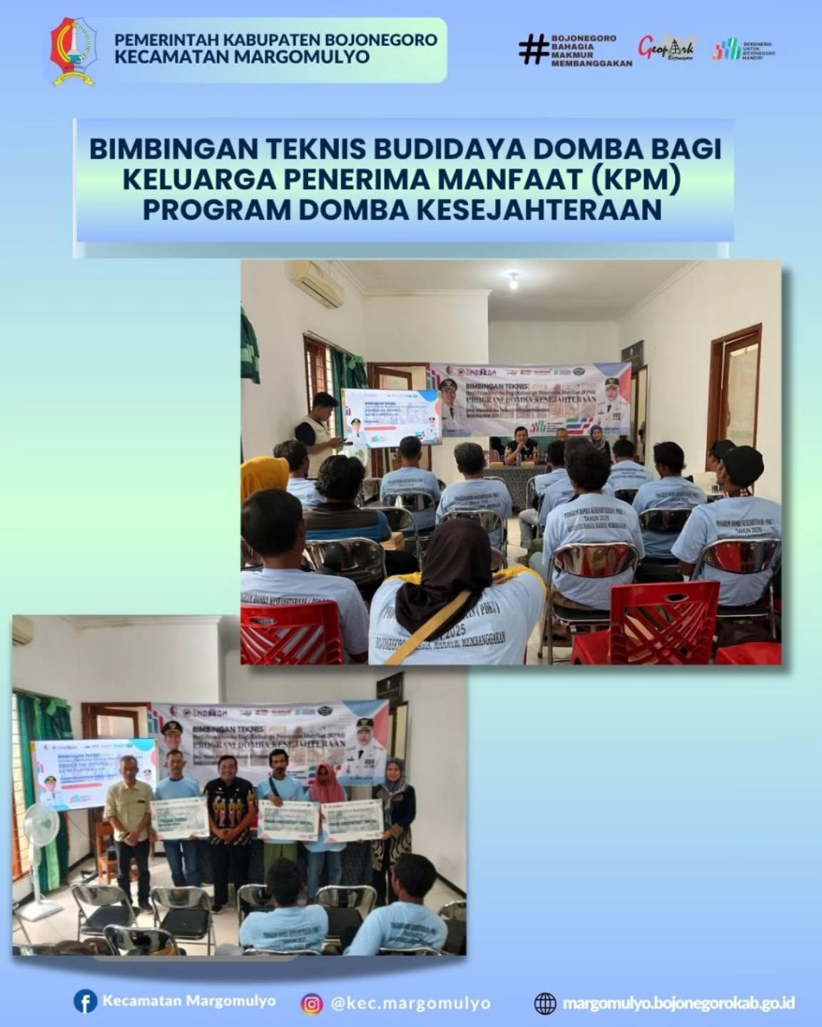 Bimbingan Teknis Budidaya Domba bagi KPM melalui Program Domba Kesejahteraan