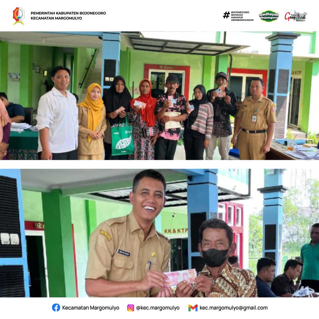 Penyaluran Bantuan Sosial Penanganan Kemiskinan Ekstrem APBD Tahun 2026 di Kecamatan Margomulyo