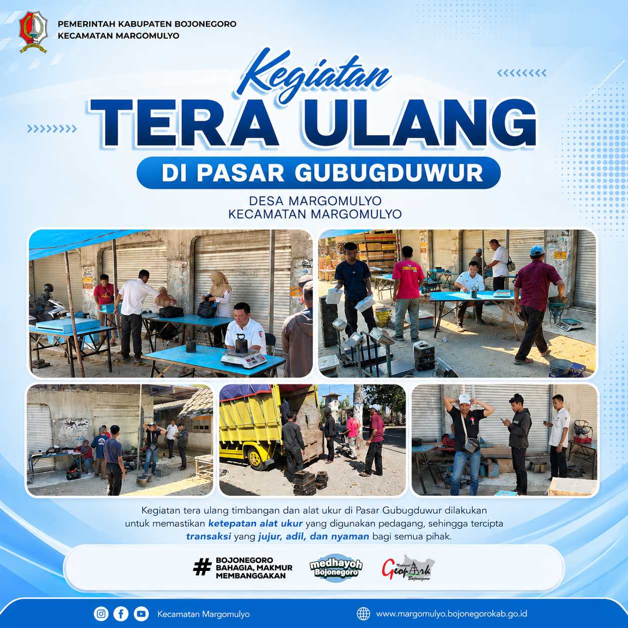Kegiatan Tera Ulang di Pasar Gubugduwur, Wujudkan Transaksi Perdagangan yang Jujur dan Tertib Ukur