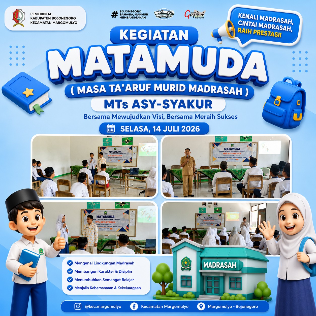 Kegiatan MATAMUDA MTs Asy-Syakur Bekali Peserta Didik Baru dengan Pengenalan Lingkungan Madrasah