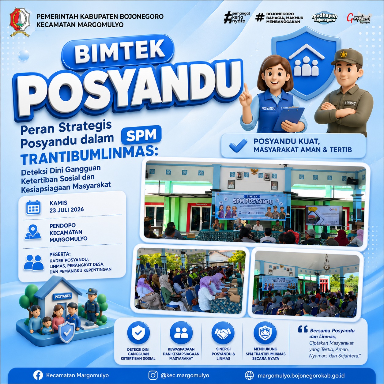 Bimtek Posyandu SPM Trantibumlinmas di Margomulyo, Wujudkan Sinergi Menjaga Ketertiban Masyarakat