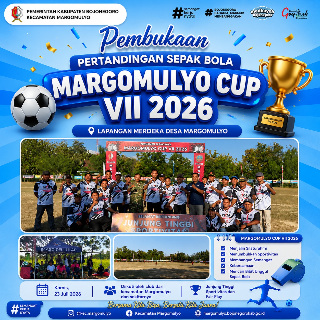Margomulyo Cup VII 2026 Resmi Dibuka, Pererat Silaturahmi dan Junjung Tinggi Sportivitas