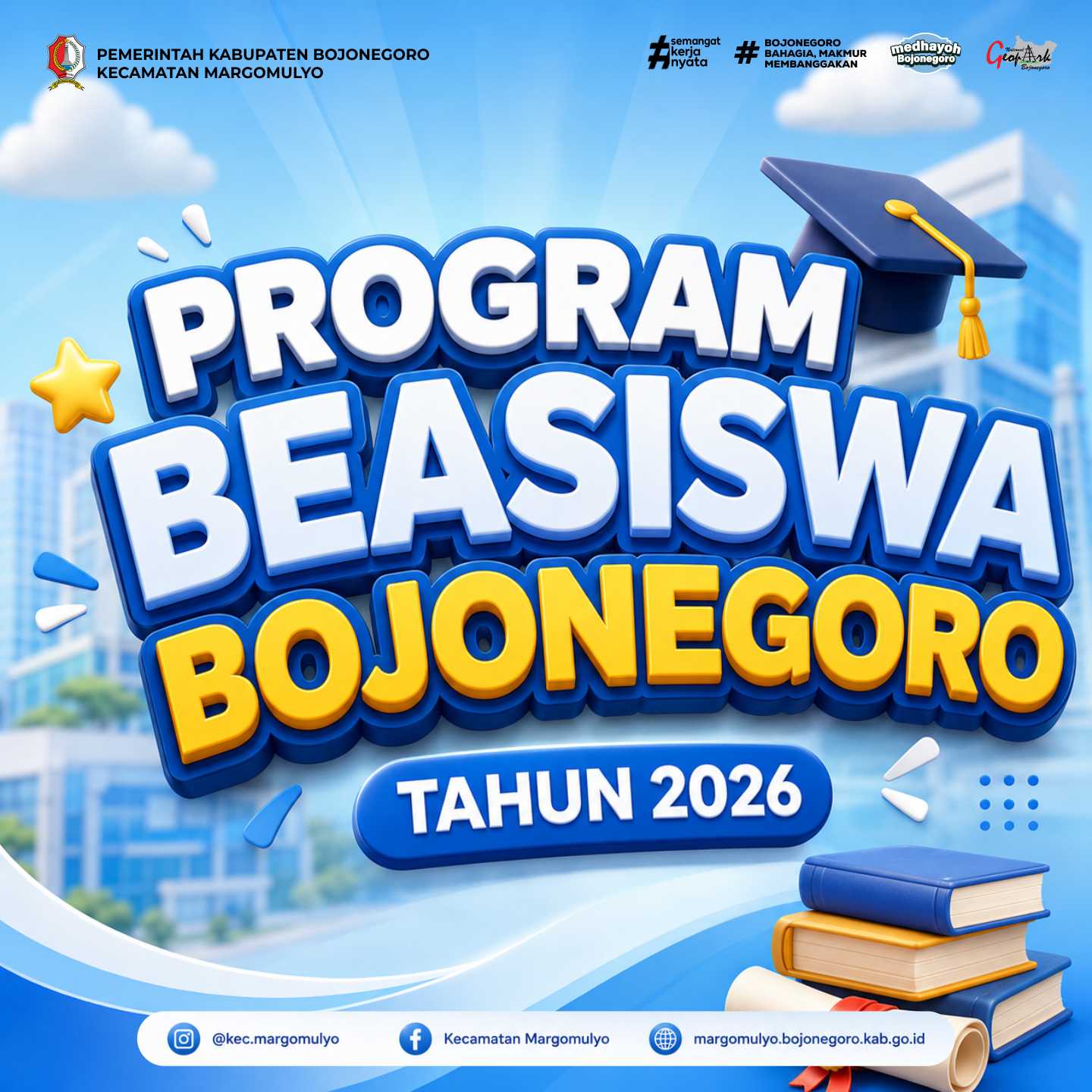 Pemkab Bojonegoro Buka Program Beasiswa Tahun 2026 untuk Putra-Putri Terbaik Daerah