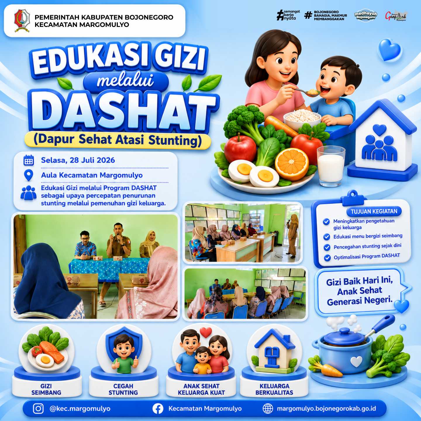 Kecamatan Margomulyo Perkuat Pencegahan Stunting Lewat Edukasi Gizi Program DASHAT