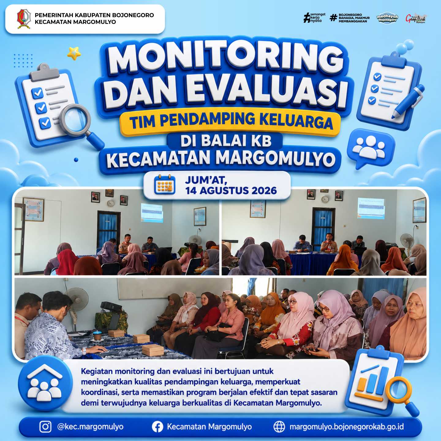 Perkuat Pendampingan Keluarga, Kecamatan Margomulyo Gelar Monitoring dan Evaluasi TPK
