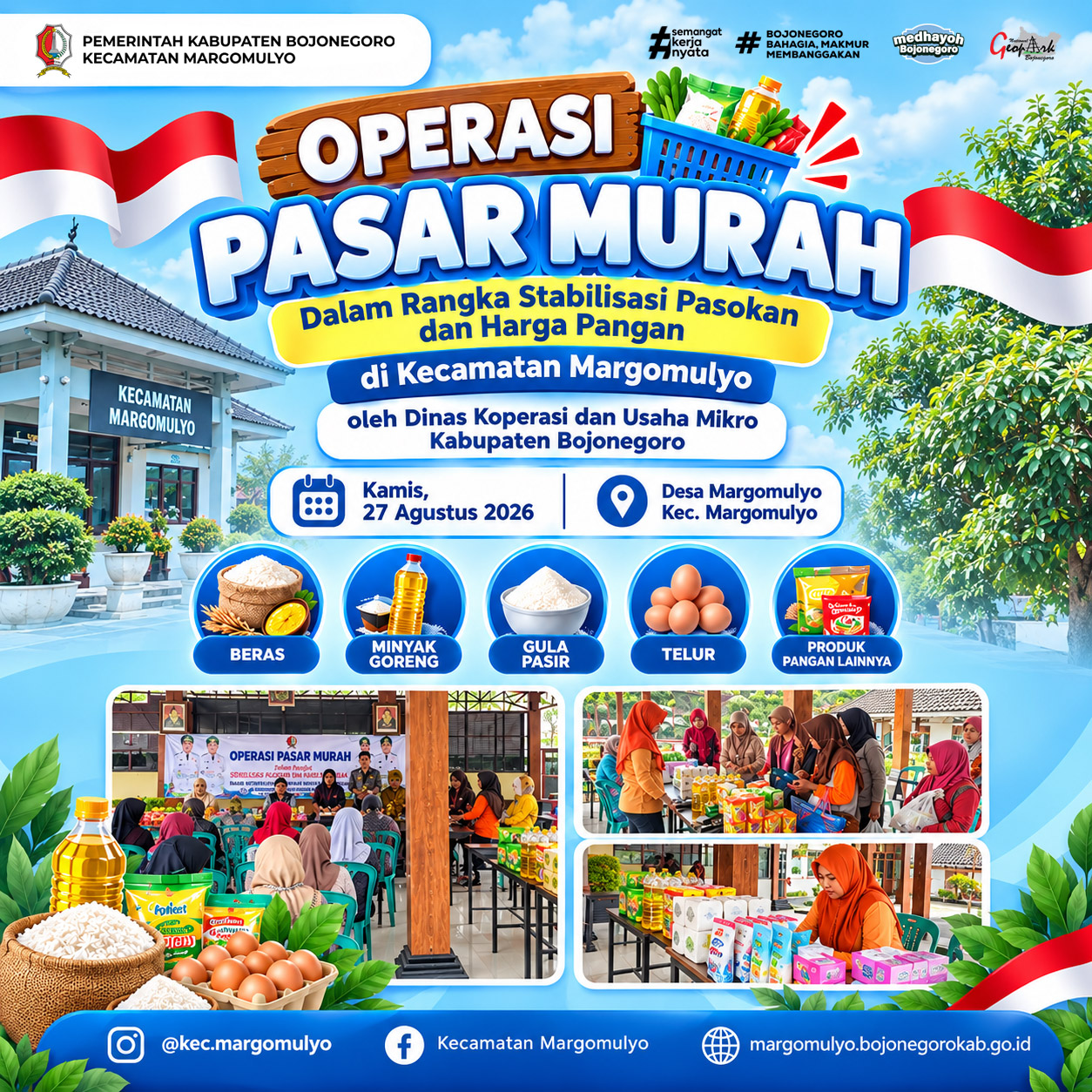 Operasi Pasar Murah Digelar di Kecamatan Margomulyo, Bantu Masyarakat Dapatkan Pangan Terjangkau