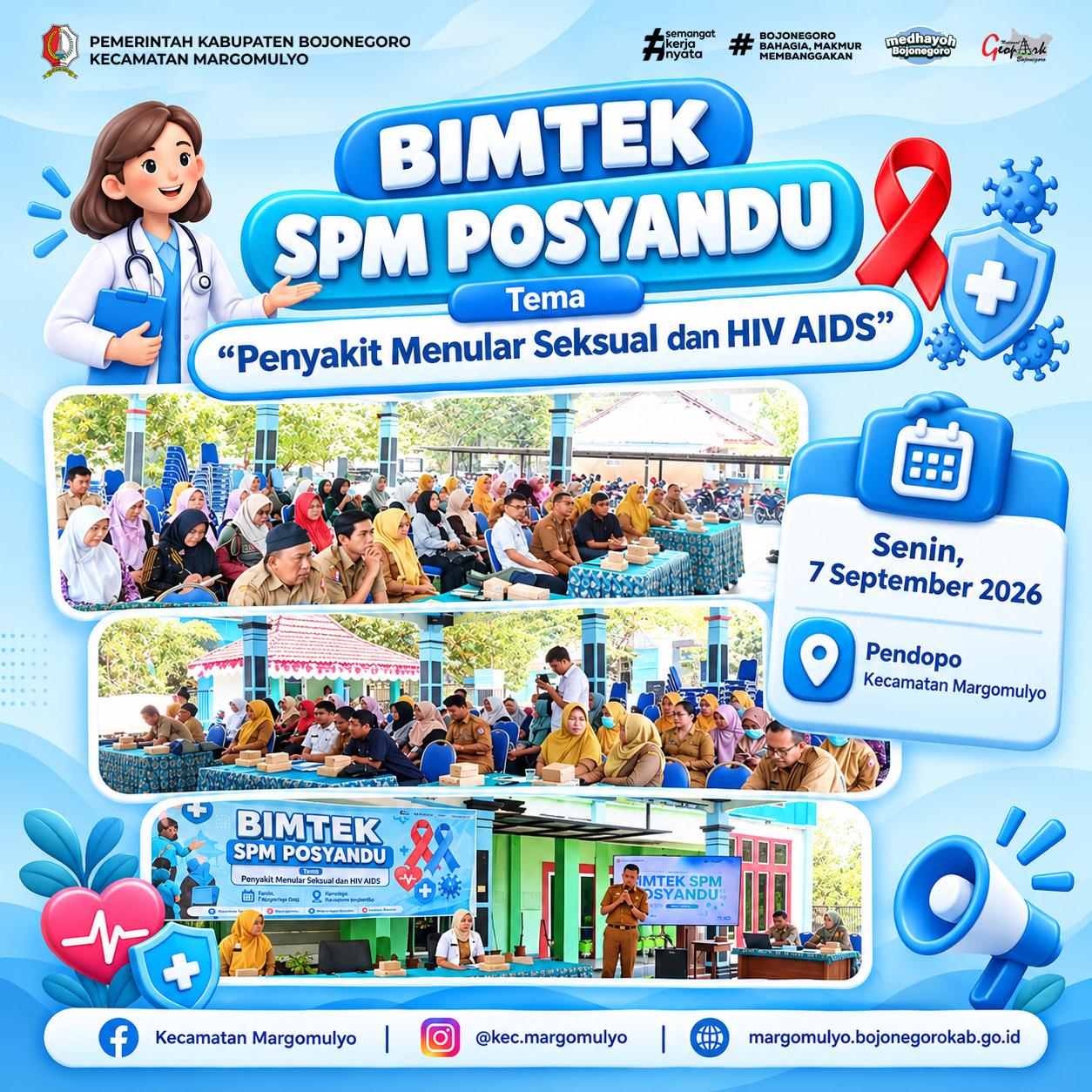 Perkuat Peran Posyandu, Kecamatan Margomulyo Gelar Bimtek Pencegahan PMS dan HIV AIDS