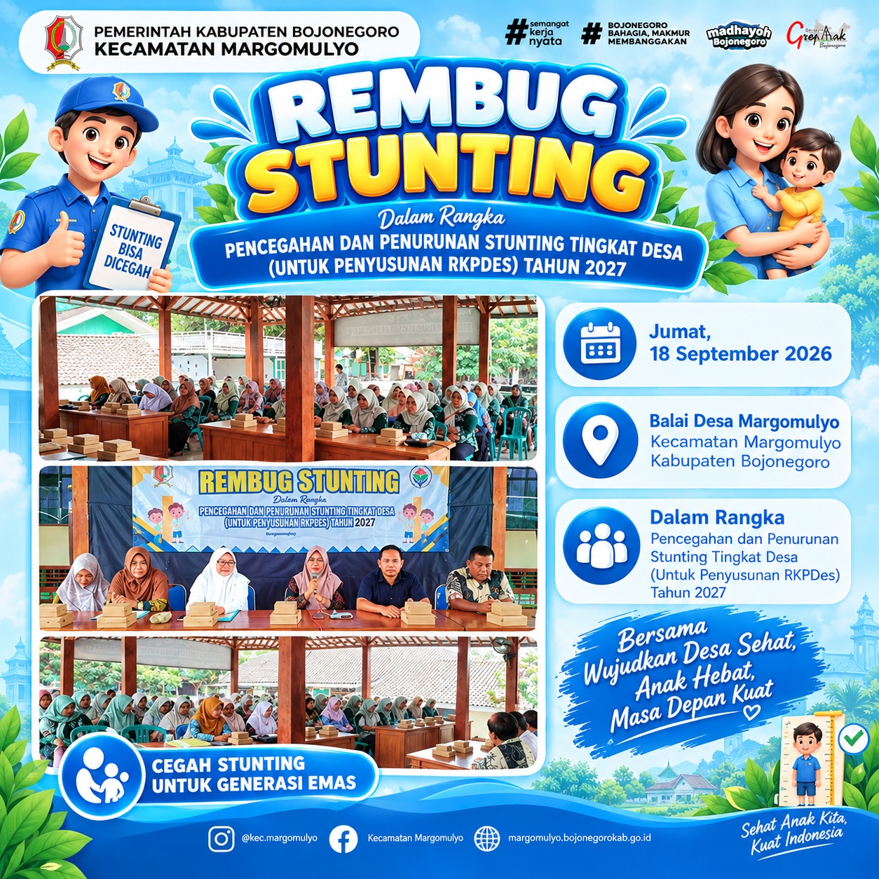 Rembug Stunting Desa Margomulyo, Perkuat Komitmen Cegah Stunting untuk Generasi Emas