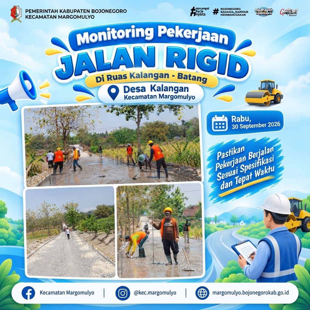 Monitoring Jalan Rigid Ruas Kalangan–Batang untuk Pastikan Pembangunan Sesuai Spesifikasi