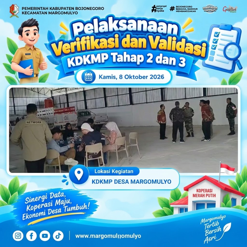 Langkah Nyata Perkuat Ekonomi Desa, KDKMP Margomulyo Ikuti Verifikasi dan Validasi Tahap 2 dan 3