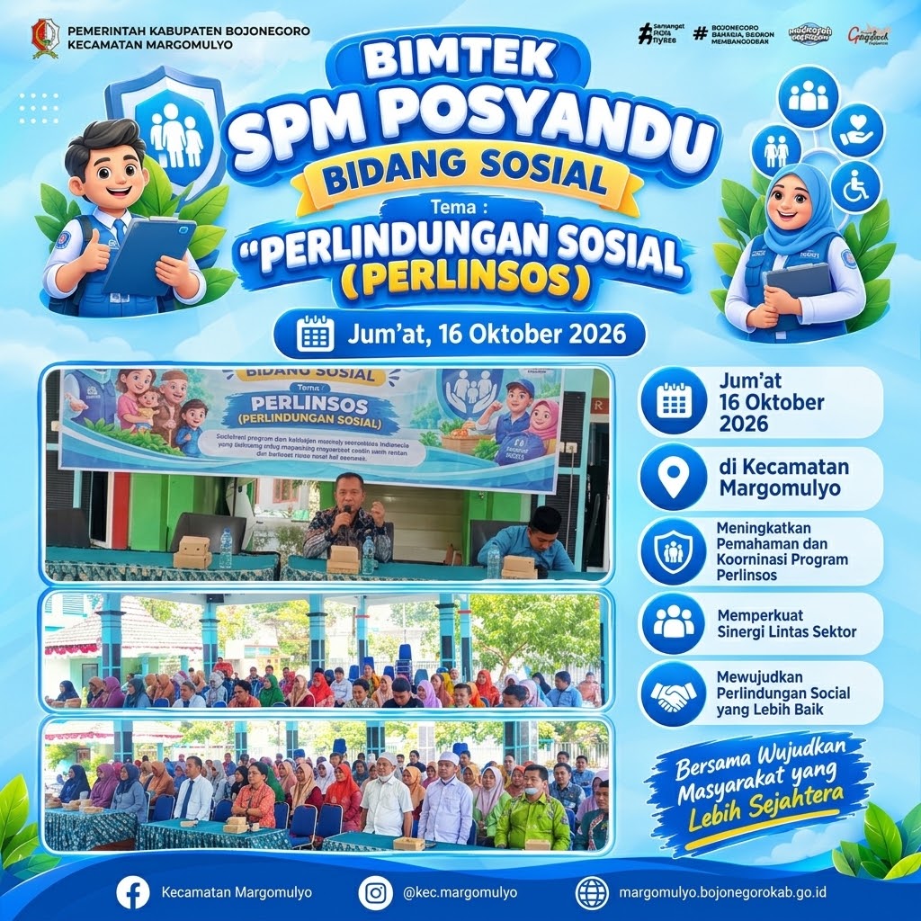 Bimtek SPM Posyandu Bidang Sosial Margomulyo, Perkuat Perlindungan Sosial Masyarakat